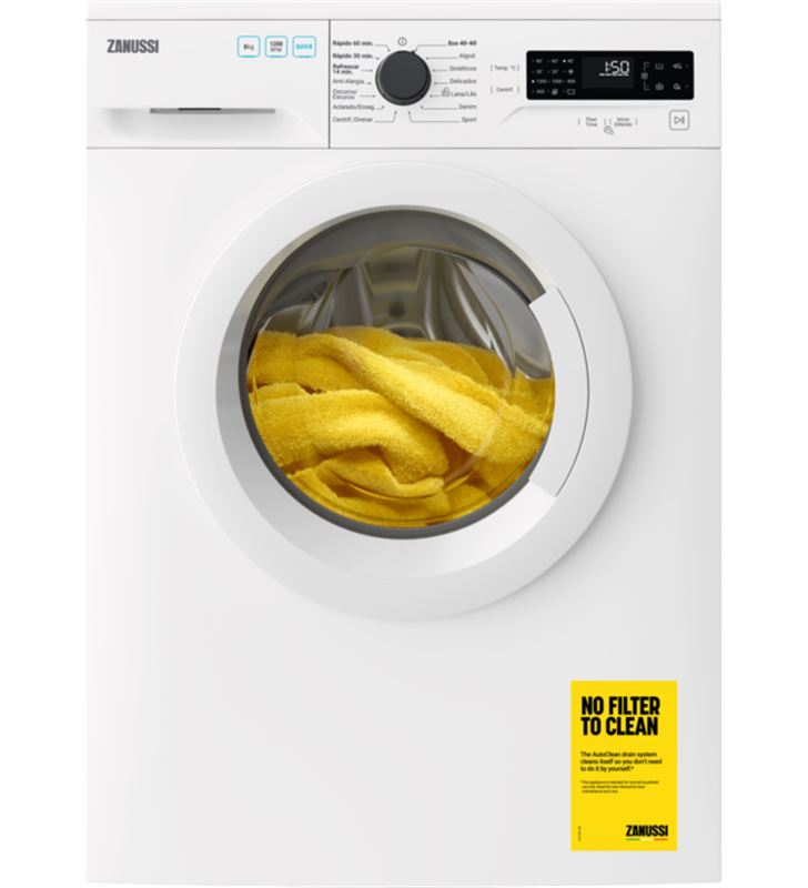 zanussi zaf824g1w lavadora carga frontal 8kg 1200rpm clase a libre instalac